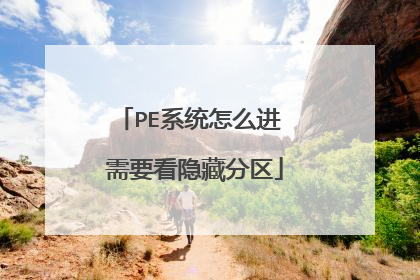 PE系统怎么进 需要看隐藏分区