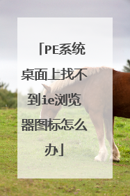 PE系统桌面上找不到ie浏览器图标怎么办