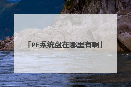 PE系统盘在哪里有啊