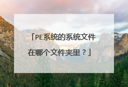 PE系统的系统文件在哪个文件夹里？