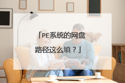 PE系统的网盘路径这么填?