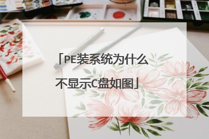 PE装系统为什么不显示C盘如图