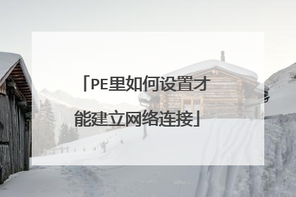 PE里如何设置才能建立网络连接
