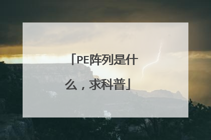 PE阵列是什么，求科普