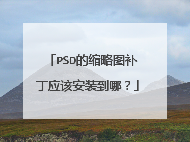 PSD的缩略图补丁应该安装到哪?