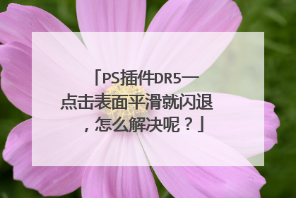 PS插件DR5一点击表面平滑就闪退,怎么解决呢?