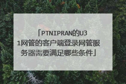 PTNIPRAN的U31网管的客户端登录网管服务器需要满足哪些条件