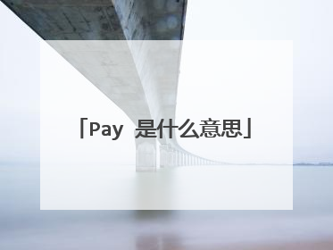 Pay 是什么意思