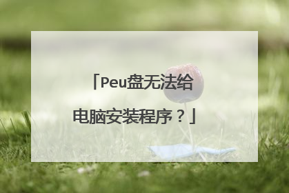 Peu盘无法给电脑安装程序?
