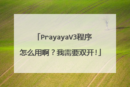 PrayayaV3程序怎么用啊?我需要双开!