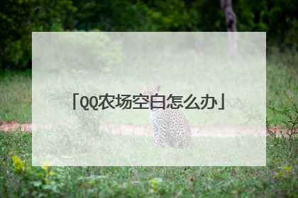 QQ农场空白怎么办