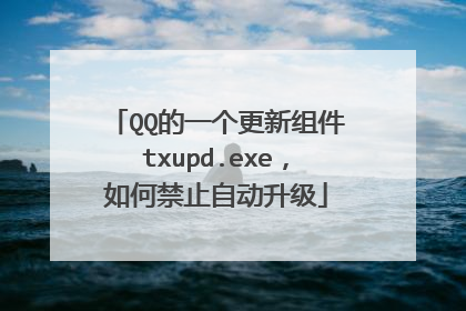 QQ的一个更新组件txupd.exe，如何禁止自动升级