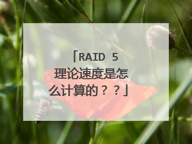 RAID 5 理论速度是怎么计算的??