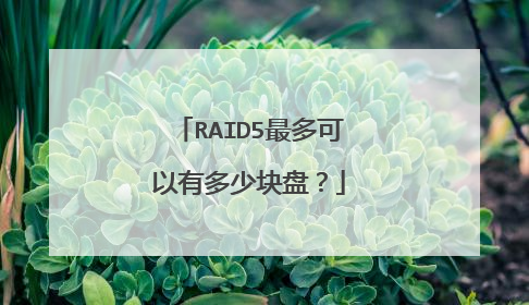RAID5最多可以有多少块盘?