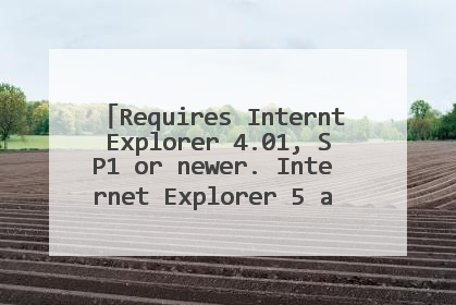 Requires Internt Explorer 4.01, SP1 or newer. Internet Explorer 5 already includes this version. In