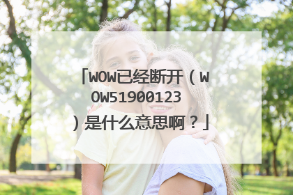WOW已经断开(WOW51900123)是什么意思啊?