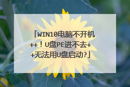 WIN10电脑不开机++!U盘PE进不去++无法用U盘启动?
