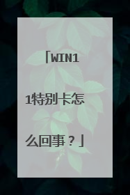 WIN11特别卡怎么回事?