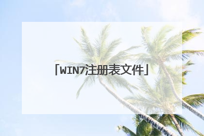 WIN7注册表文件
