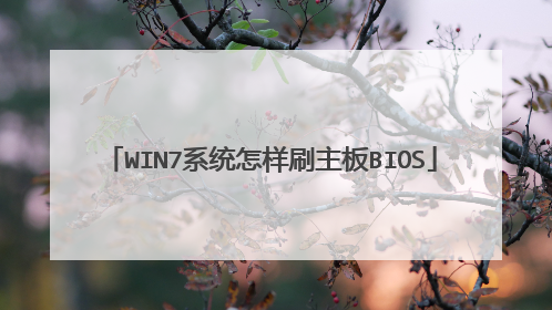 WIN7系统怎样刷主板BIOS