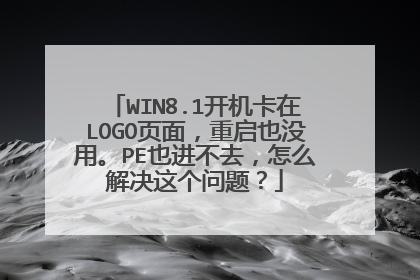 WIN8.1开机卡在LOGO页面,重启也没用。PE也进不去,怎么解决这个问题?