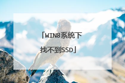WIN8系统下找不到SSD