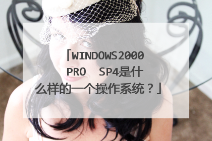 WINDOWS2000 PRO SP4是什么样的一个操作系统?
