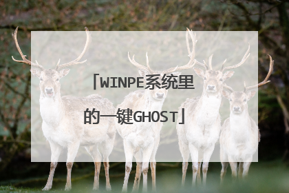 WINPE系统里的一键GHOST