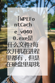 WPEFontCache_v0400.exe是什么文件?每次开机在进程里都有,但是在硬盘里却找不到