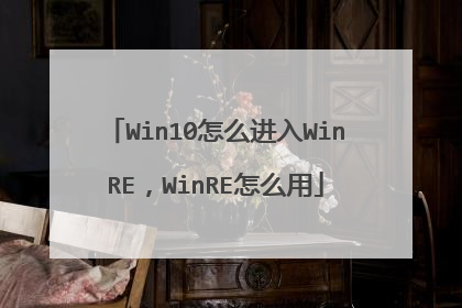 Win10怎么进入WinRE，WinRE怎么用