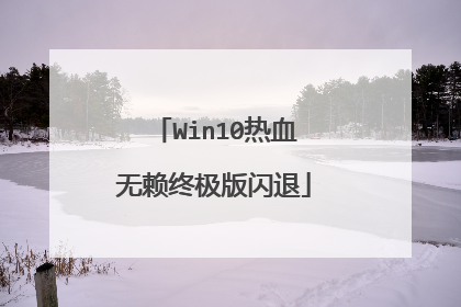 Win10热血无赖终极版闪退