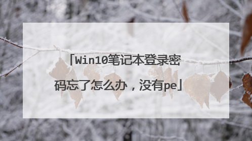 Win10笔记本登录密码忘了怎么办,没有pe