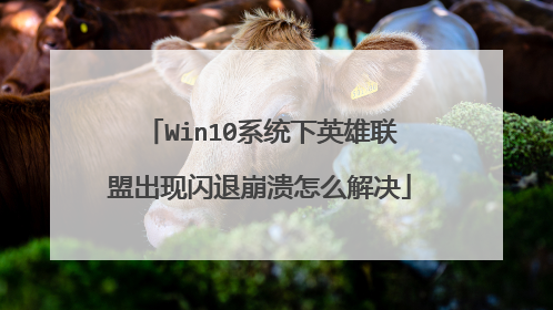 Win10系统下英雄联盟出现闪退崩溃怎么解决