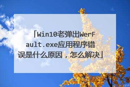 Win10老弹出WerFault.exe应用程序错误是什么原因,怎么解决