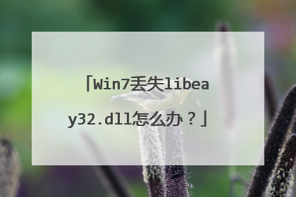 Win7丢失libeay32.dll怎么办?