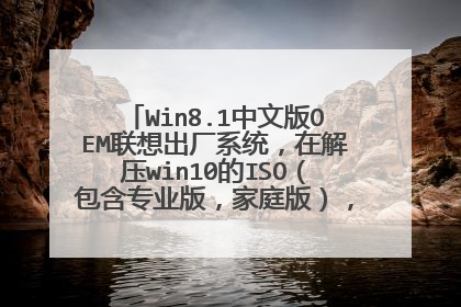Win8.1中文版OEM联想出厂系统，在解压win10的ISO（包含专业版，家庭版），运行setu