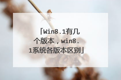 Win8.1有几个版本,win8.1系统各版本区别