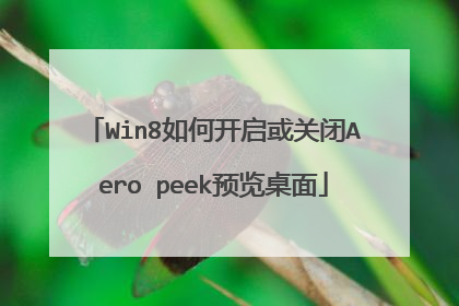 Win8如何开启或关闭Aero peek预览桌面