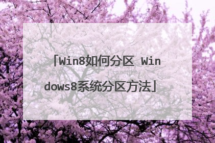 Win8如何分区 Windows8系统分区方法