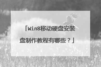 Win8移动硬盘安装盘制作教程有哪些?