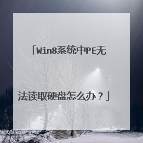 Win8系统中PE无法读取硬盘怎么办？