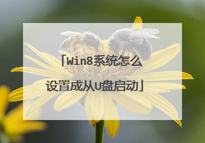 Win8系统怎么设置成从U盘启动