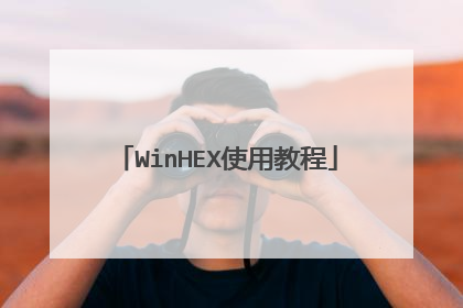 WinHEX使用教程