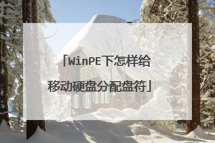 WinPE下怎样给移动硬盘分配盘符