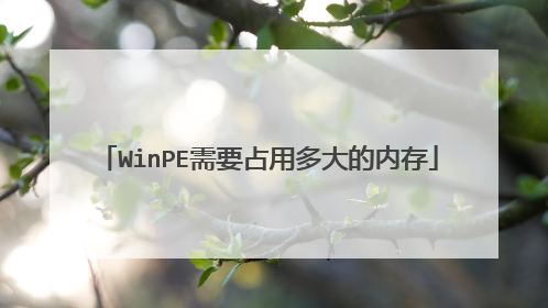 WinPE需要占用多大的内存
