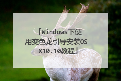 Windows下使用变色龙引导安装OS X10.10教程
