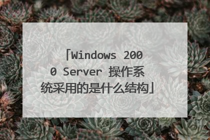 Windows 2000 Server 操作系统采用的是什么结构