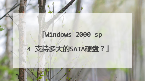 Windows 2000 sp4 支持多大的SATA硬盘?