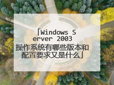 Windows Server 2003操作系统有哪些版本和配置要求又是什么