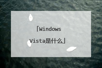 Windows Vista是什么